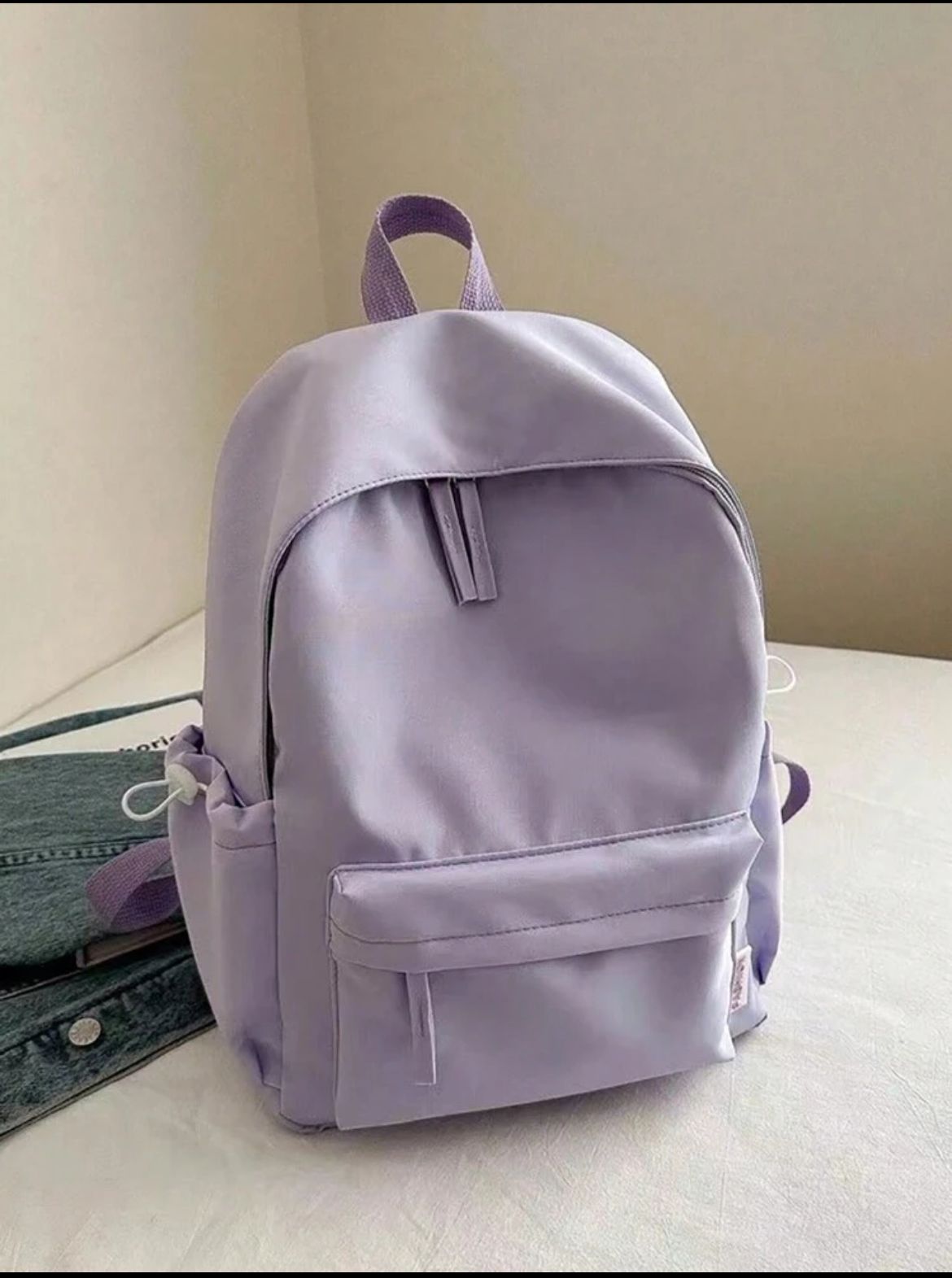 1 pieza Mochila con cierre de cremallera de estilo simple para niñas, mochila escolar de unicolor versátil y de moda, adecuada para uso diario, mochila para niños, mochila escolar, mochila, bolsa escolar, bolsa de jardín de infantes, perfecta para niñas,