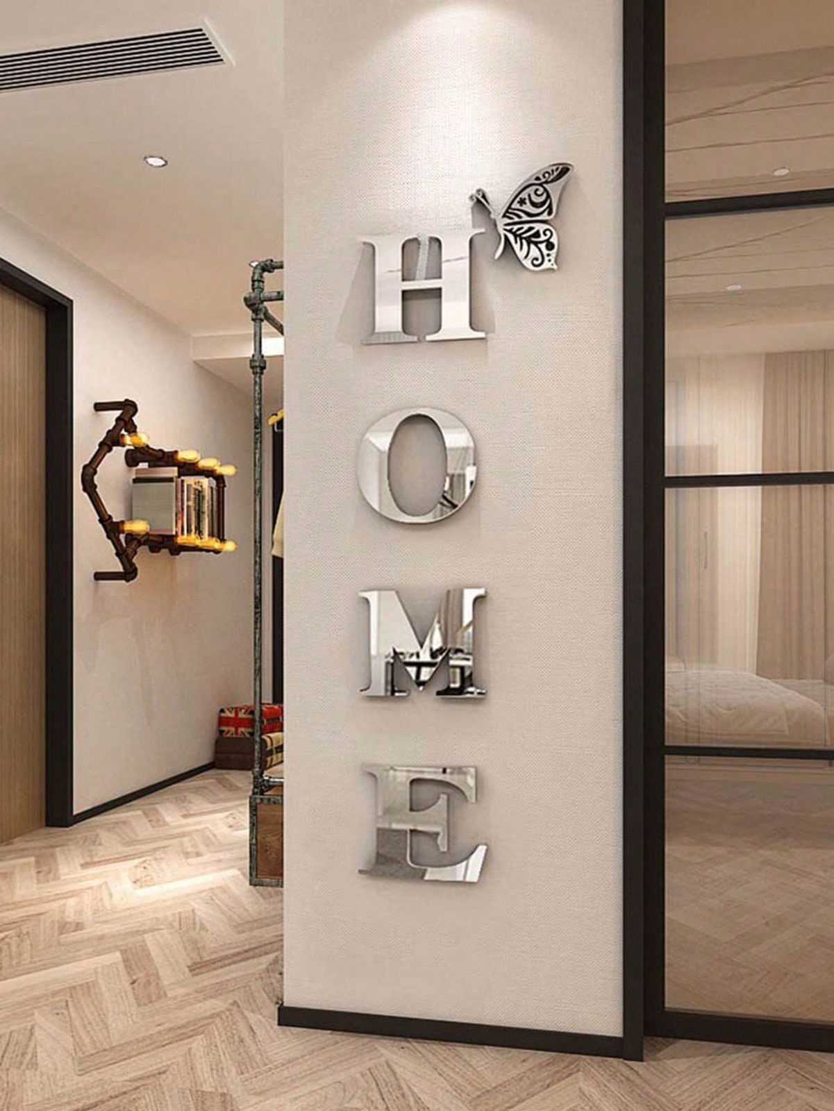 Pegatina de espejo acrílico 3D para pared con eslogan, decoración para pasillos y entradas. Ideal para decoración de paredes, pegatinas, vinilos decorativos para el hogar, artículos de decoración primaveral para refrescar tu hogar, pegatinas decoración Ra