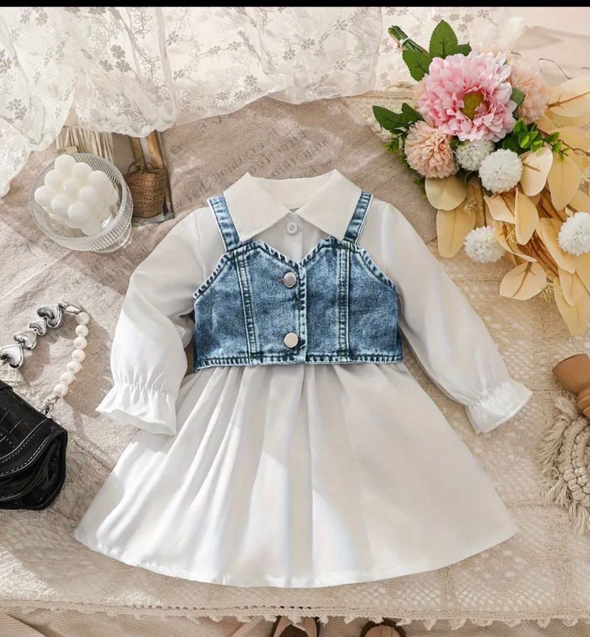 Vestido Bebe con Top Jean