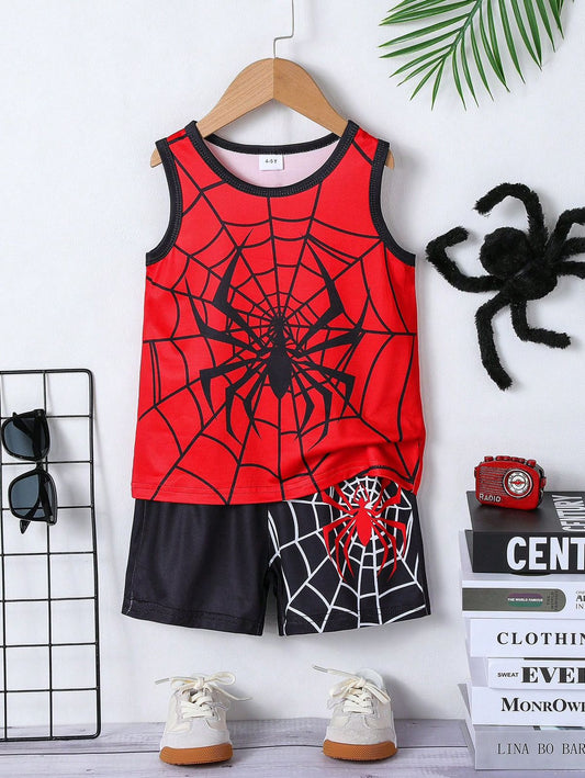 Conjunto Niño Spiderman CentroShort RojoNegro