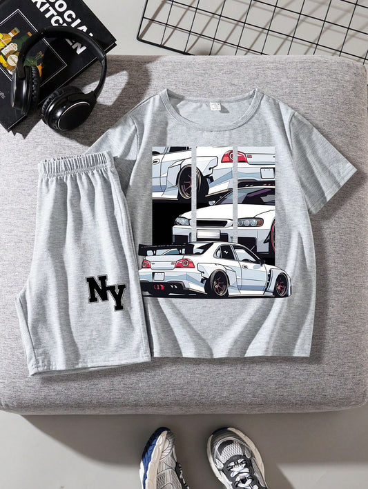 Conjunto Niño Gris Carro