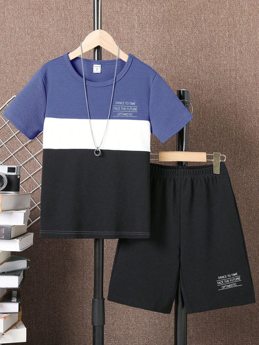 Conjunto Niño AzulBlancoNegro