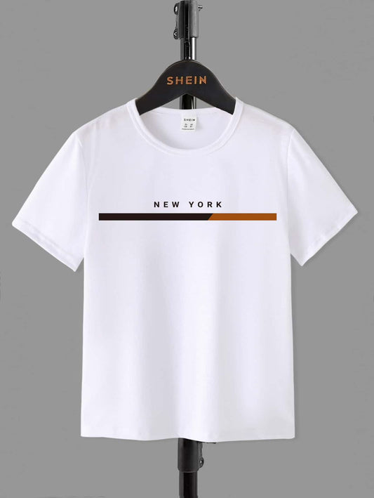 Camiseta Niño Blanca New York