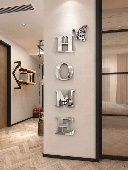 Pegatina de espejo acrílico 3D para pared con eslogan, decoración para pasillos y entradas. Ideal para decoración de paredes, pegatinas, vinilos decorativos para el hogar, artículos de decoración primaveral para refrescar tu hogar, pegatinas decoración Ra